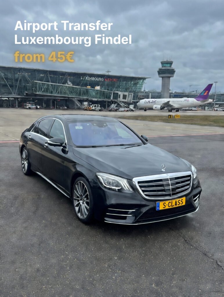 Mercedes Classe S transfert aeroport Findel Luxembourg chauffeur prive